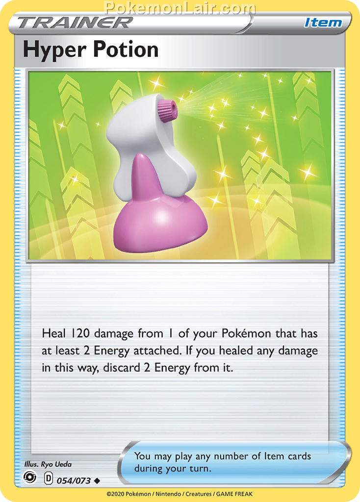 2020 Pokemon Trading Card Game Champions Path Price List 54 Hyper Potion