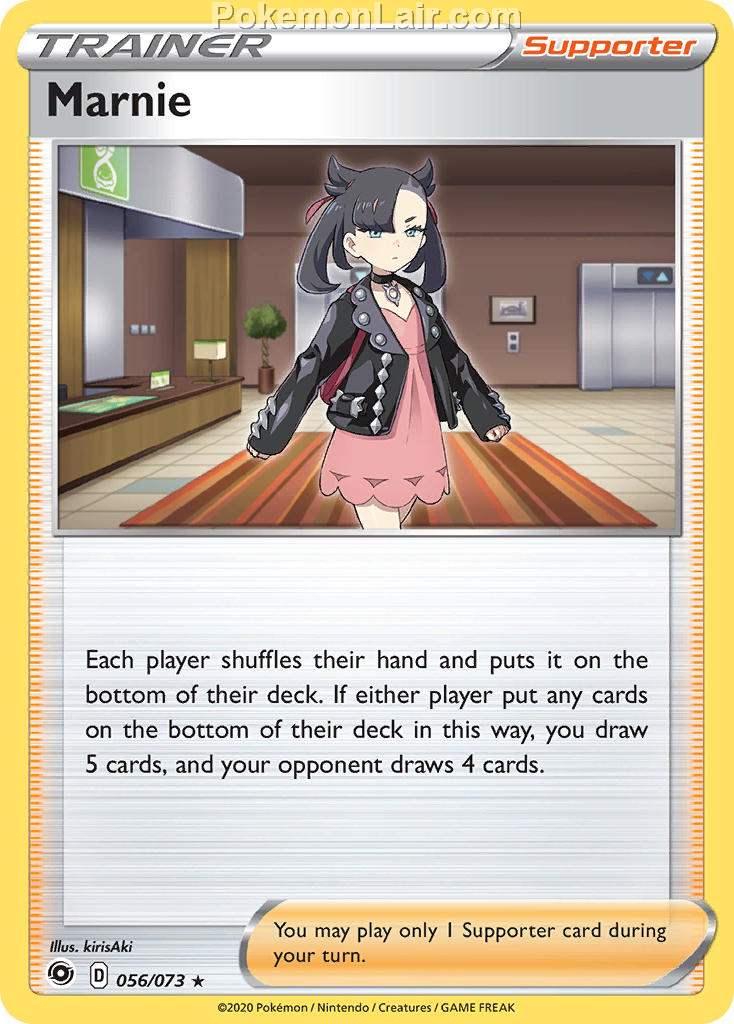 2020 Pokemon Trading Card Game Champions Path Price List 56 Marnie