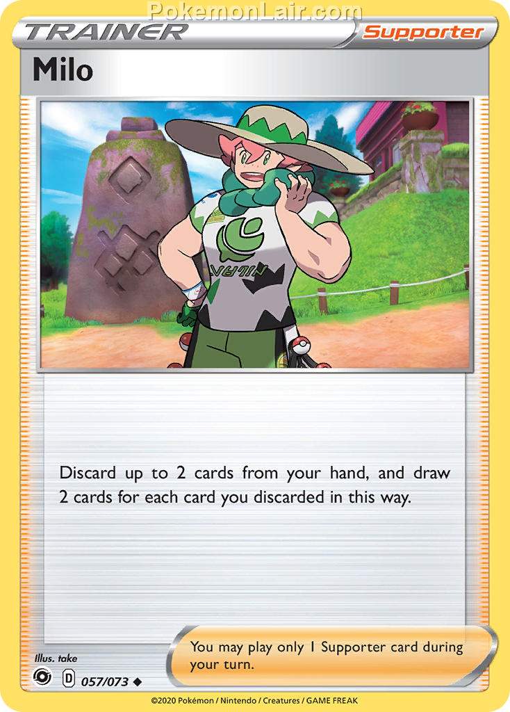 2020 Pokemon Trading Card Game Champions Path Price List 57 Milo