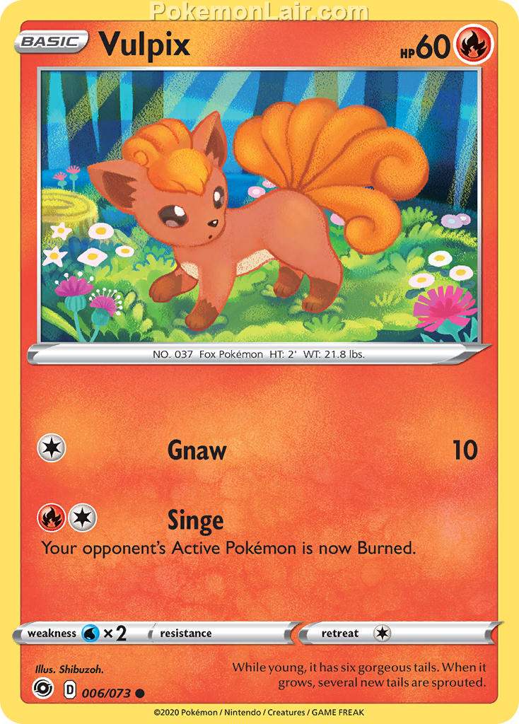 2020 Pokemon Trading Card Game Champions Path Price List 6 Vulpix