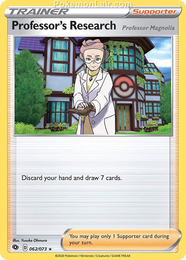 2020 Pokemon Trading Card Game Champions Path Price List 62 Professors Research