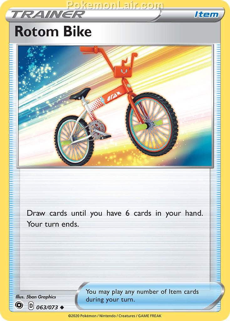 2020 Pokemon Trading Card Game Champions Path Price List 63 Rotom Bike