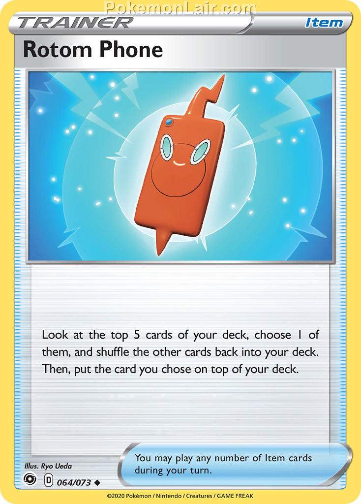 2020 Pokemon Trading Card Game Champions Path Price List 64 Rotom Phone