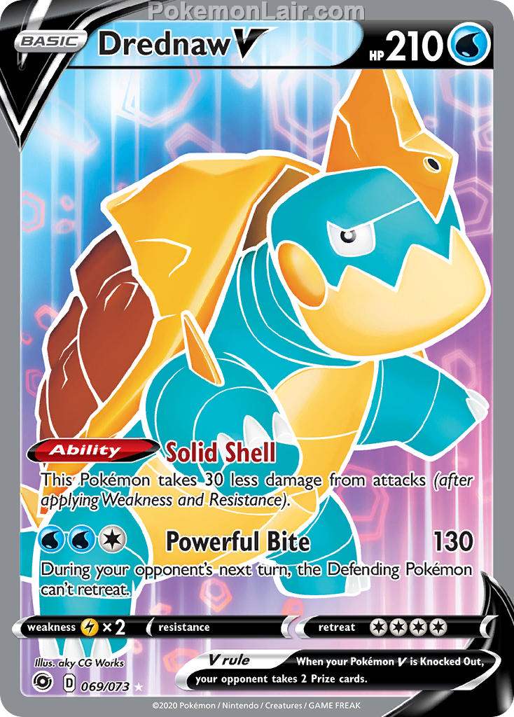 2020 Pokemon Trading Card Game Champions Path Price List 69 Drednaw V