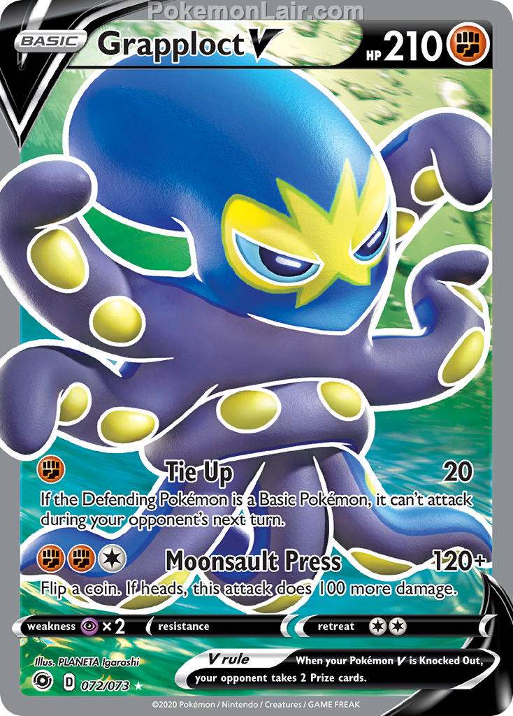 2020 Pokemon Trading Card Game Champions Path Price List 72 Grapploct V