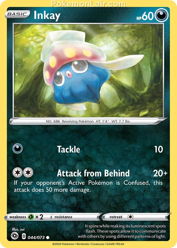 2020 Pokemon Trading Card Game Champions Path Set List 44 Inkay