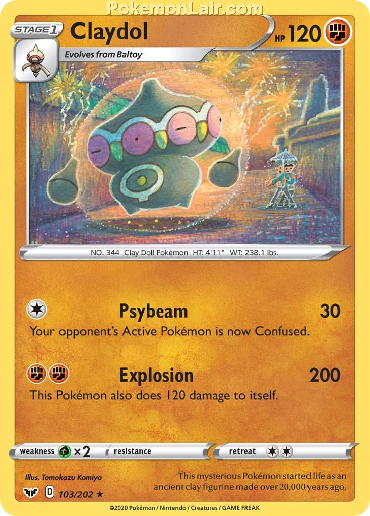 2020 Pokemon Trading Card Game Sword Shield 1st Price List – 103 Claydol