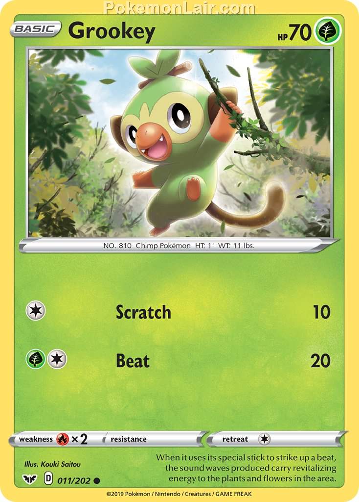 2020 Pokemon Trading Card Game Sword Shield 1st Price List – 11 Grookey