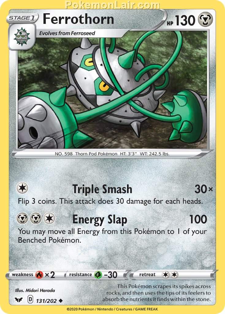 2020 Pokemon Trading Card Game Sword Shield 1st Price List – 131 Ferrothorn