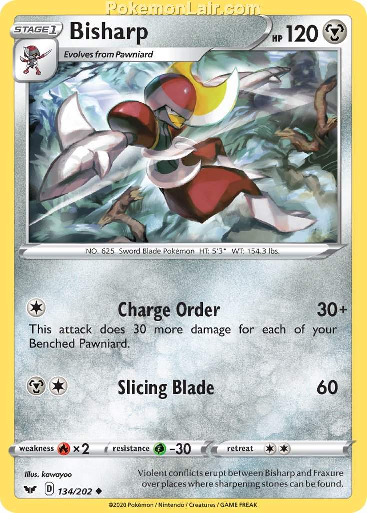 2020 Pokemon Trading Card Game Sword Shield 1st Price List – 134 Bisharp
