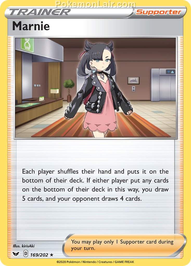 2020 Pokemon Trading Card Game Sword Shield 1st Price List – 169 Marnie