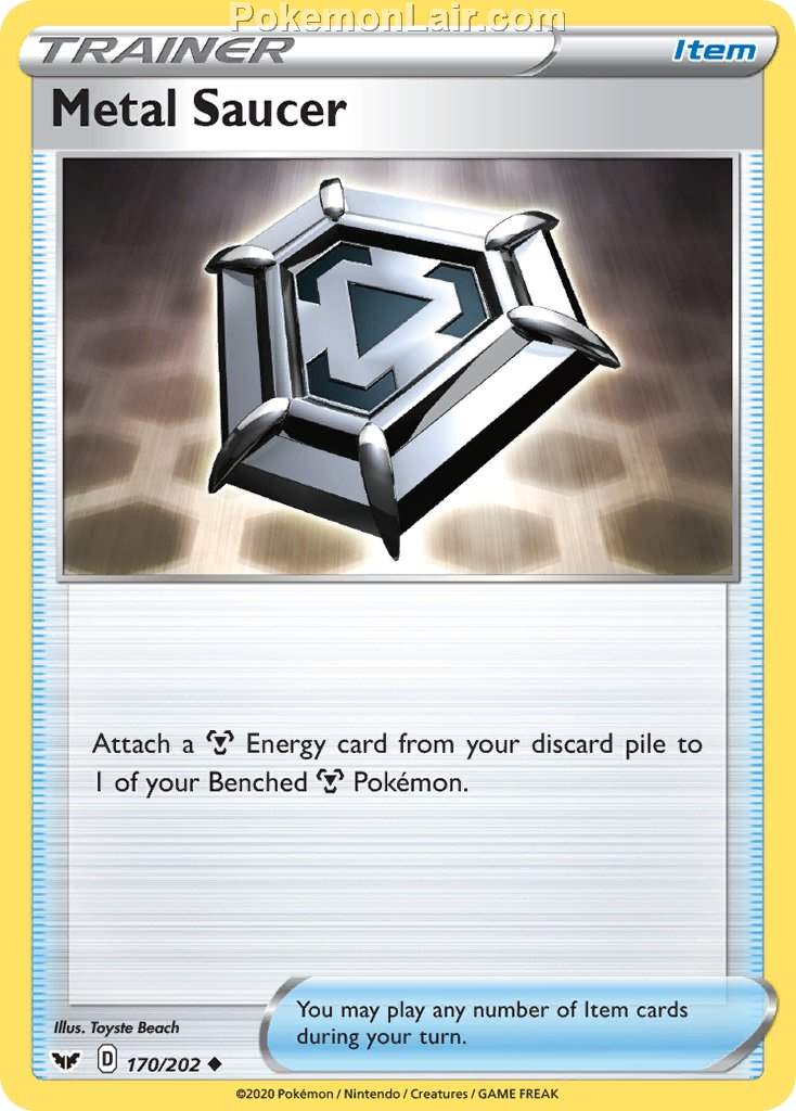 2020 Pokemon Trading Card Game Sword Shield 1st Price List – 170 Metal Saucer