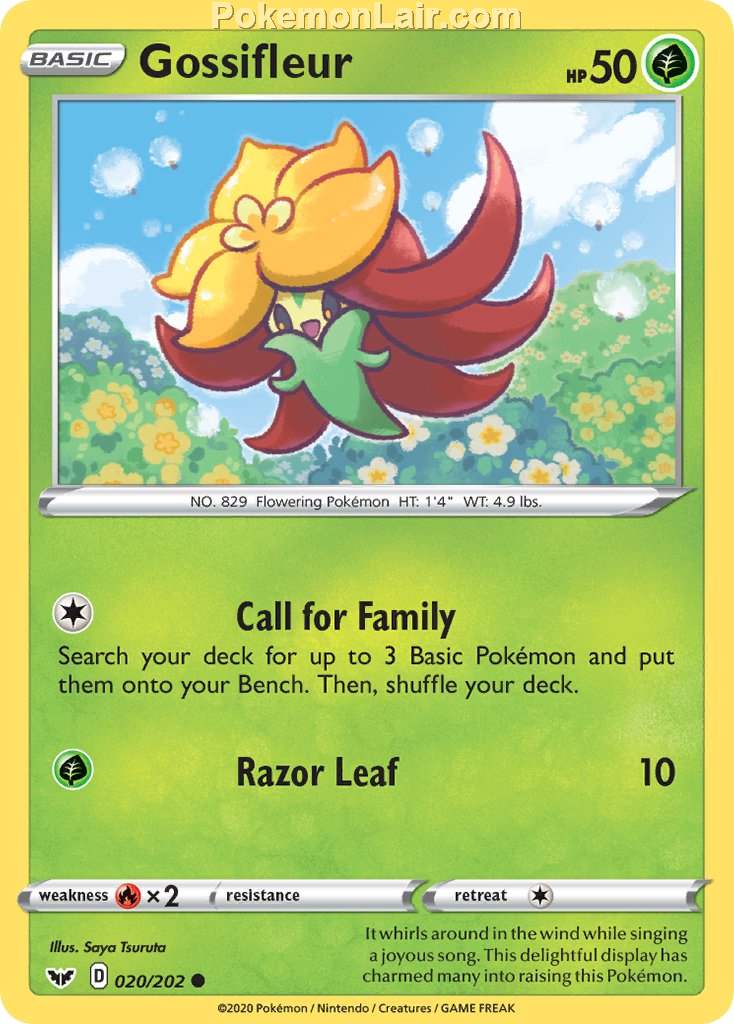 2020 Pokemon Trading Card Game Sword Shield 1st Price List – 20 Gossifleur