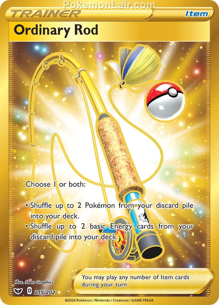 2020 Pokemon Trading Card Game Sword Shield 1st Price List – 215 Ordinary Rod