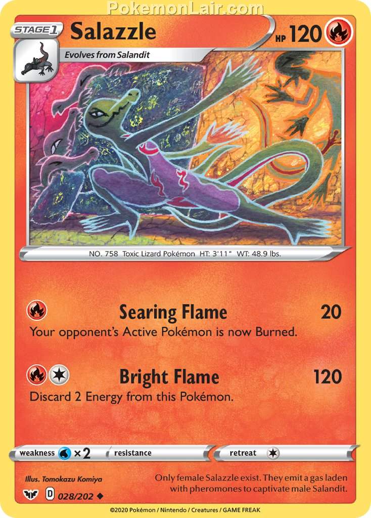 2020 Pokemon Trading Card Game Sword Shield 1st Price List – 28 Salazzle