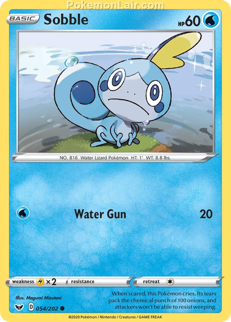 2020 Pokemon Trading Card Game Sword Shield 1st Price List – 54 Sobble