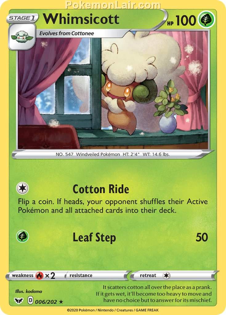 2020 Pokemon Trading Card Game Sword Shield 1st Price List – 6 Whimsicott