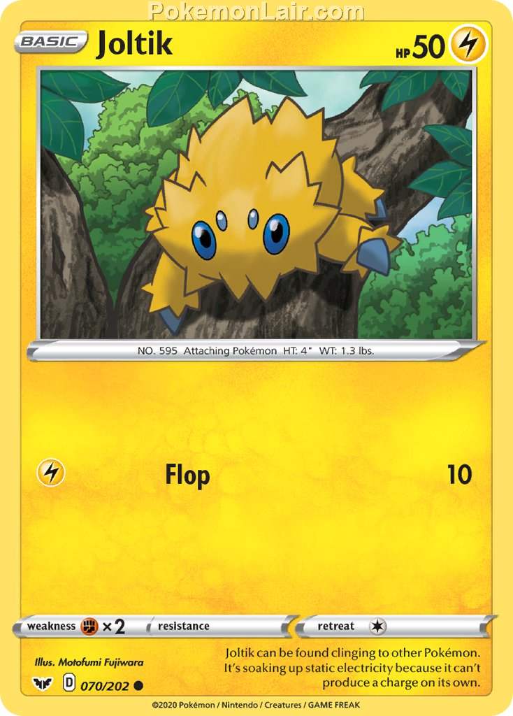 2020 Pokemon Trading Card Game Sword Shield 1st Price List – 70 Joltik