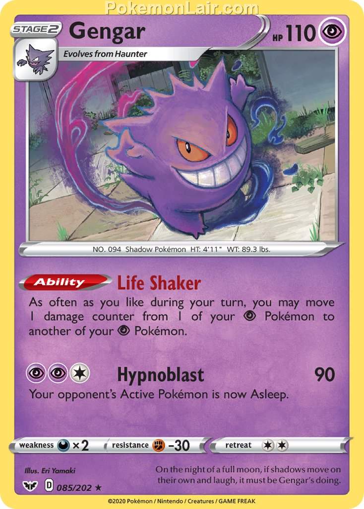 2020 Pokemon Trading Card Game Sword Shield 1st Price List – 85 Gengar