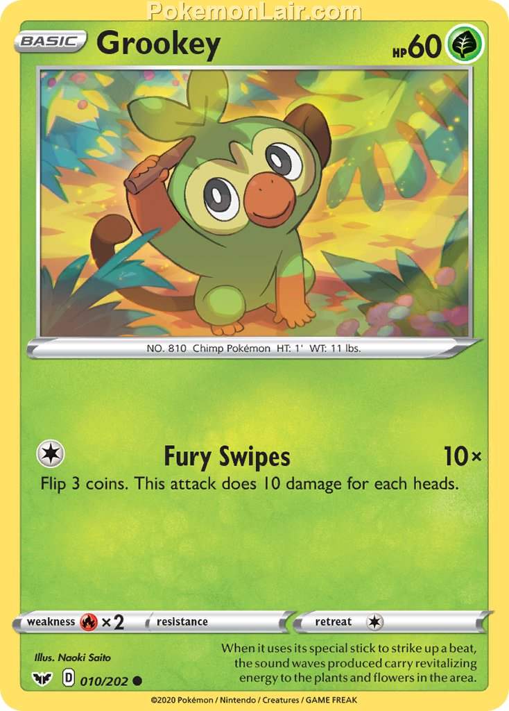 2020 Pokemon Trading Card Game Sword Shield 1st Set List – 10 Grookey