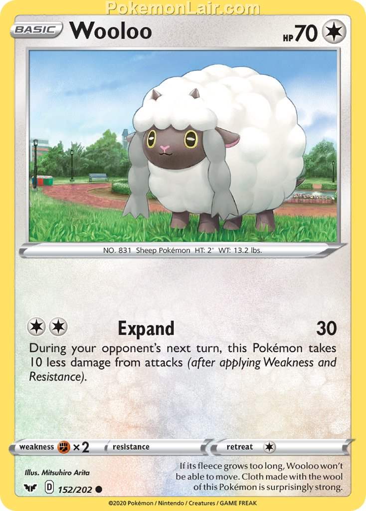 2020 Pokemon Trading Card Game Sword Shield 1st Set List – 152 Wooloo