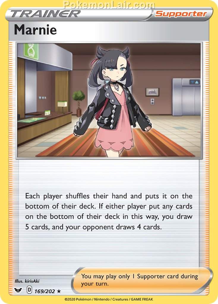 2020 Pokemon Trading Card Game Sword Shield 1st Set List – 169 Marnie