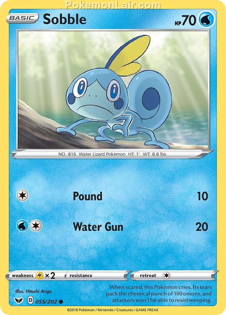 2020 Pokemon Trading Card Game Sword Shield 1st Set List – 55 Sobble