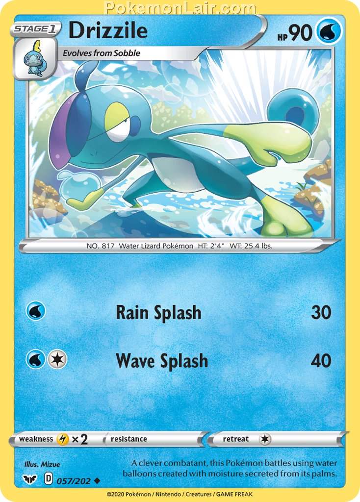 2020 Pokemon Trading Card Game Sword Shield 1st Set List – 57 Drizzile