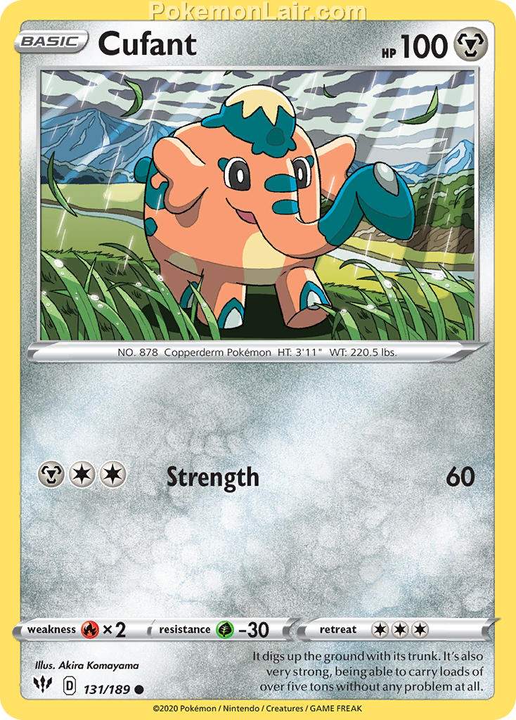 2020 Pokemon Trading Card Game Sword Shield – Darkness Ablaze Price List – 131 Cufant