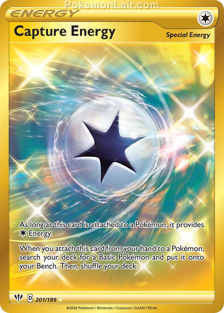 2020 Pokemon Trading Card Game Sword Shield – Darkness Ablaze Price List – 201 Capture Energy