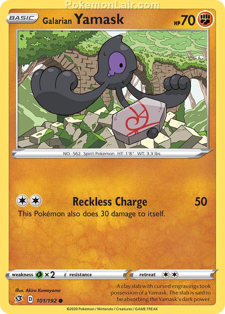 2020 Pokemon Trading Card Game Sword Shield – Rebel Clash Price List – 101 Galarian Yamask