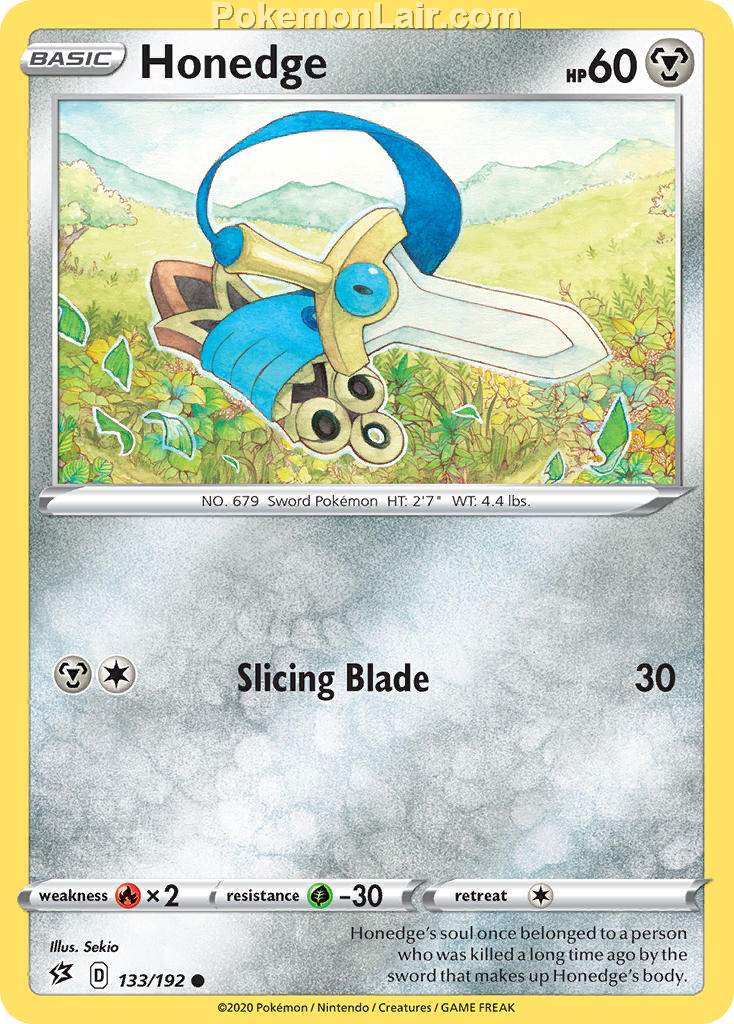 2020 Pokemon Trading Card Game Sword Shield – Rebel Clash Price List – 133 Honedge