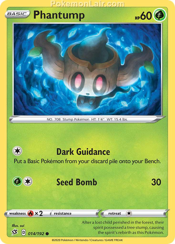 2020 Pokemon Trading Card Game Sword Shield – Rebel Clash Price List – 14 Phantump