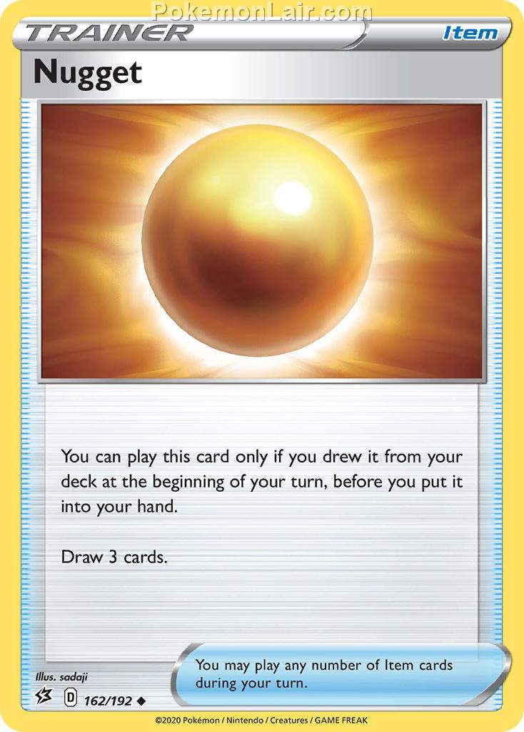 2020 Pokemon Trading Card Game Sword Shield – Rebel Clash Price List – 162 Nugget