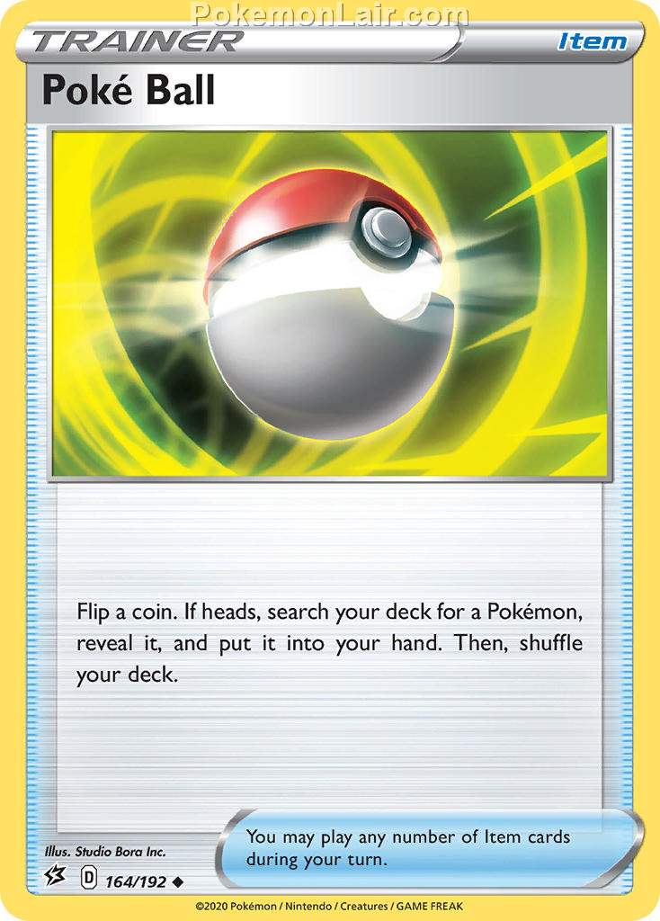 2020 Pokemon Trading Card Game Sword Shield – Rebel Clash Price List – 164 Poke Ball