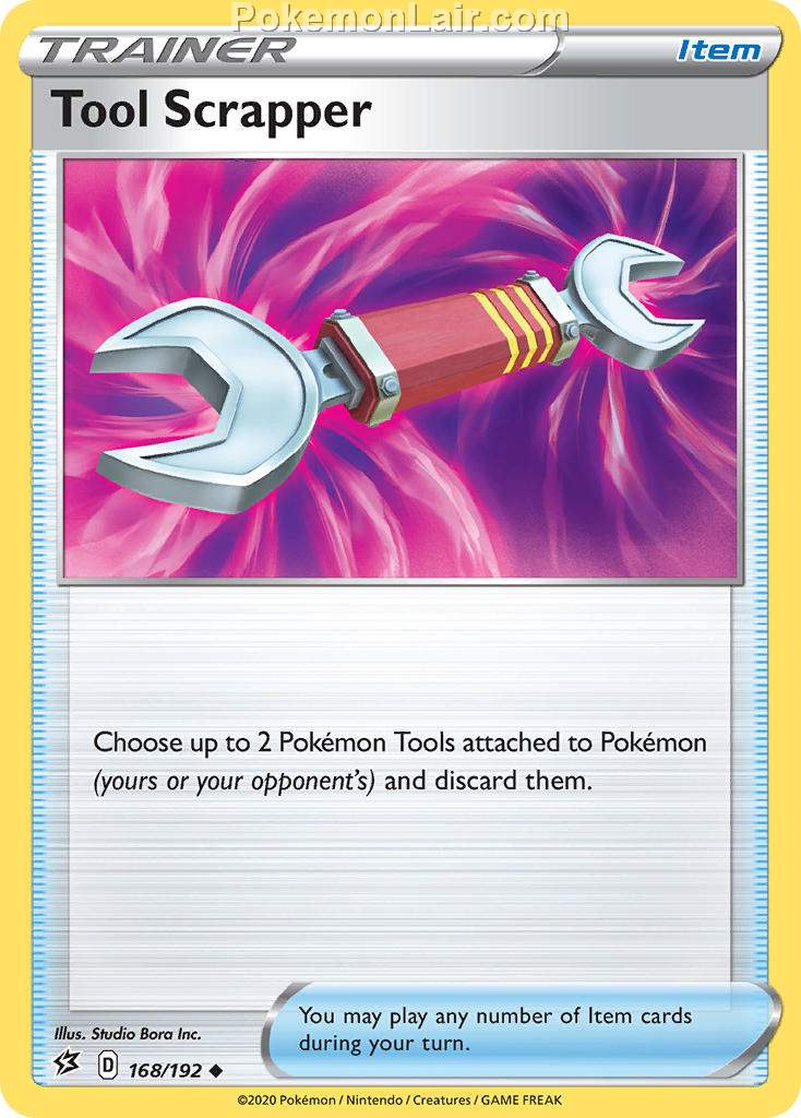 2020 Pokemon Trading Card Game Sword Shield – Rebel Clash Price List – 168 Tool Scrapper