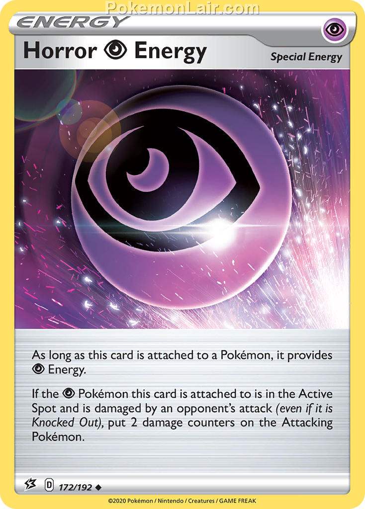 2020 Pokemon Trading Card Game Sword Shield – Rebel Clash Price List – 172 Horror Psychic Energy