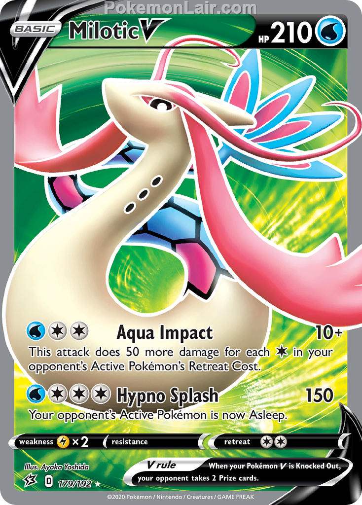 2020 Pokemon Trading Card Game Sword Shield – Rebel Clash Price List – 179 Milotic V