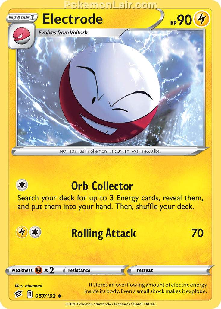 2020 Pokemon Trading Card Game Sword Shield – Rebel Clash Price List – 57 Electrode