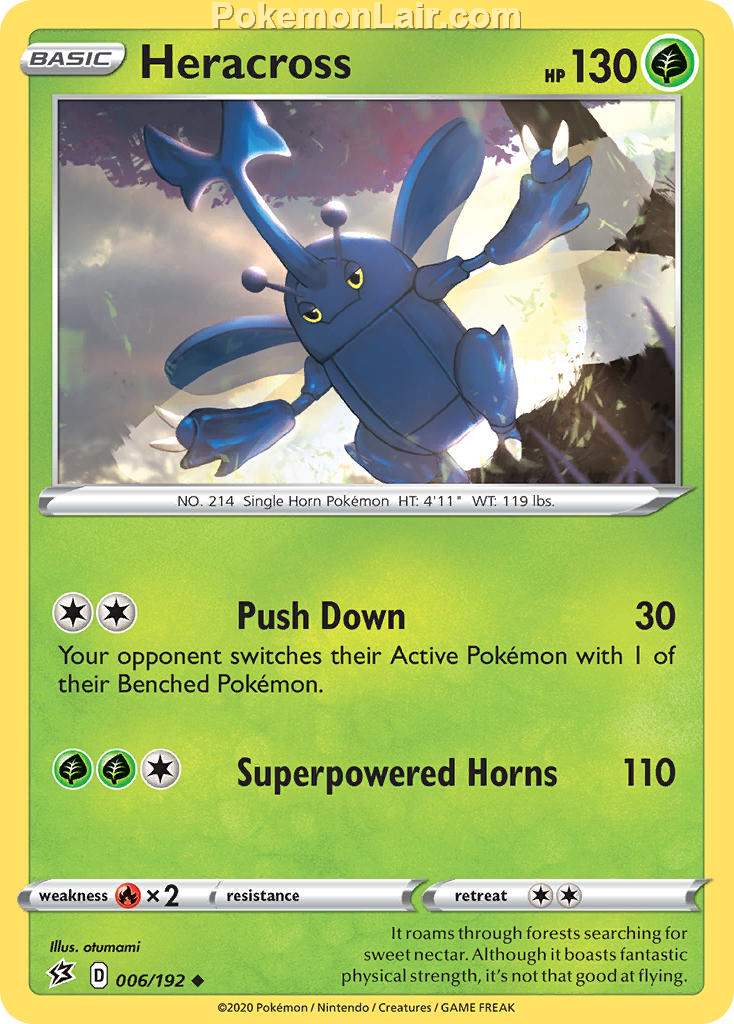 2020 Pokemon Trading Card Game Sword Shield – Rebel Clash Price List – 6 Heracross