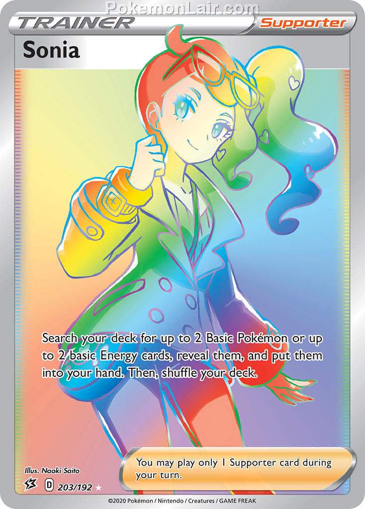 2020 Pokemon Trading Card Game Sword Shield – Rebel Clash Set List – 203 Sonia