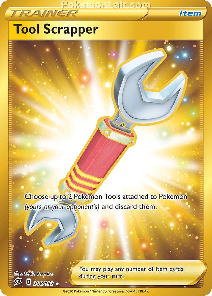 2020 Pokemon Trading Card Game Sword Shield – Rebel Clash Set List – 208 Tool Scrapper