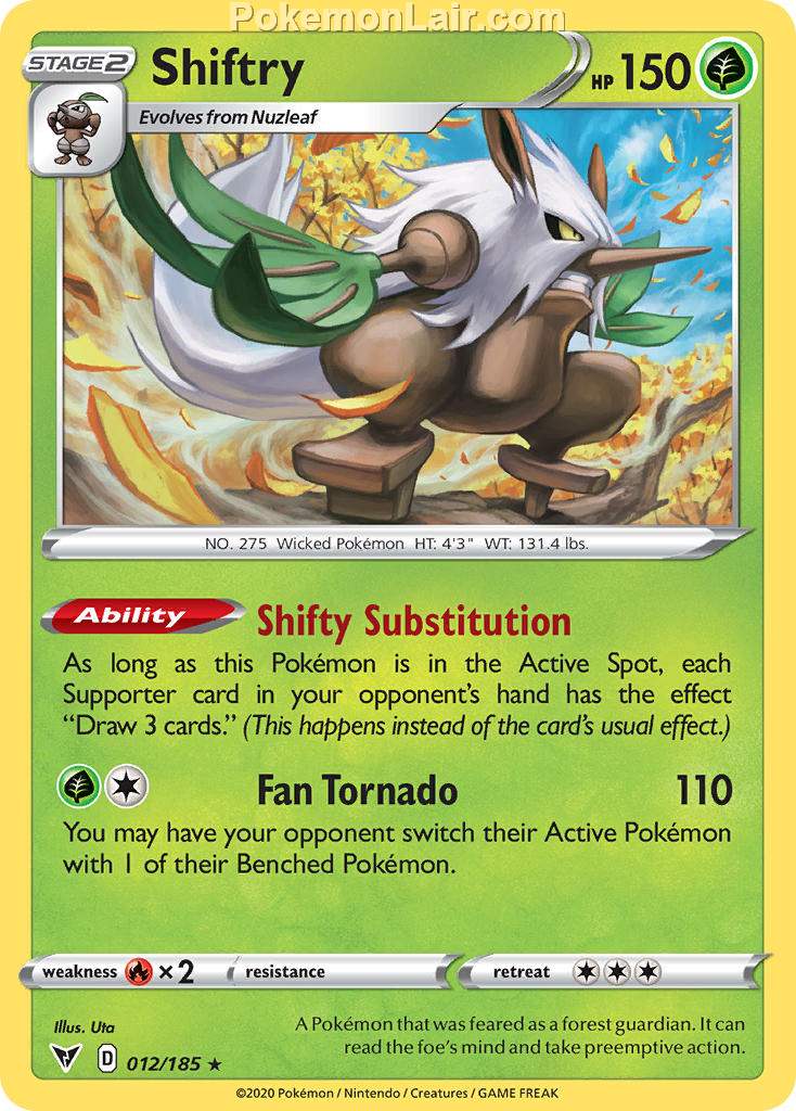 2020 Pokemon Trading Card Game Sword Shield – Vivid Voltage Price List – 12 Shiftry