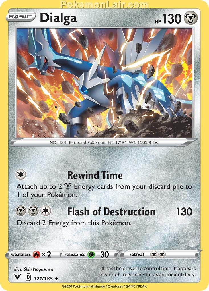 2020 Pokemon Trading Card Game Sword Shield – Vivid Voltage Price List – 121 Dialga