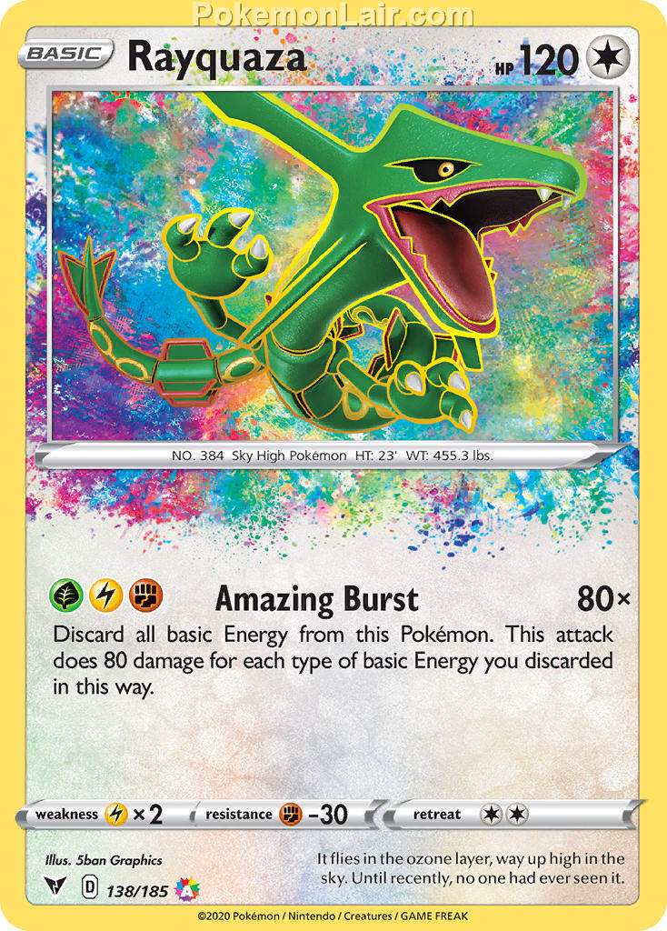 2020 Pokemon Trading Card Game Sword Shield – Vivid Voltage Price List – 138 Rayquaza