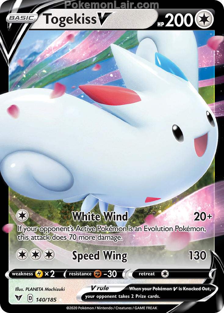 2020 Pokemon Trading Card Game Sword Shield – Vivid Voltage Price List – 140 Togekiss V