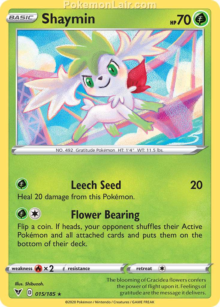 2020 Pokemon Trading Card Game Sword Shield – Vivid Voltage Price List – 15 Shaymin