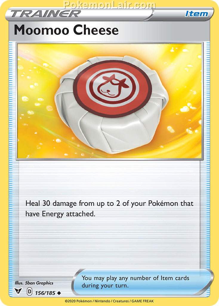 2020 Pokemon Trading Card Game Sword Shield – Vivid Voltage Price List – 156 Moomoo Cheese