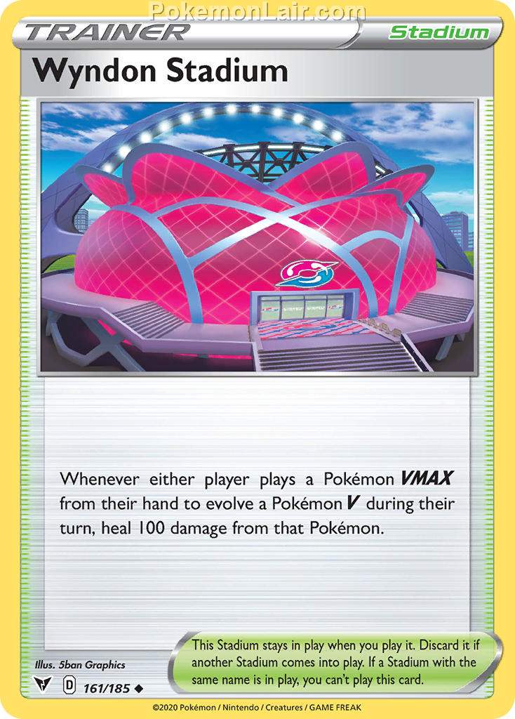 2020 Pokemon Trading Card Game Sword Shield – Vivid Voltage Price List – 161 Wyndon Stadium