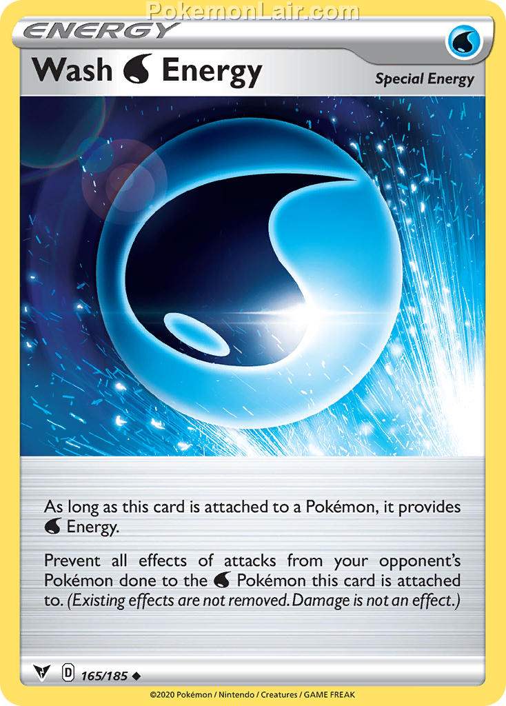 2020 Pokemon Trading Card Game Sword Shield – Vivid Voltage Price List – 165 Wash W Energy